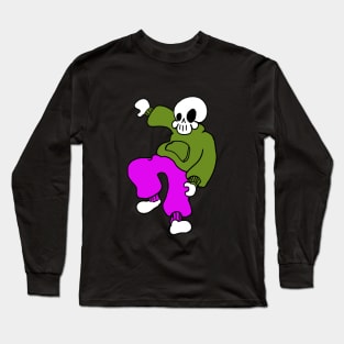 Funky Skeleton Dude - In Color! Long Sleeve T-Shirt